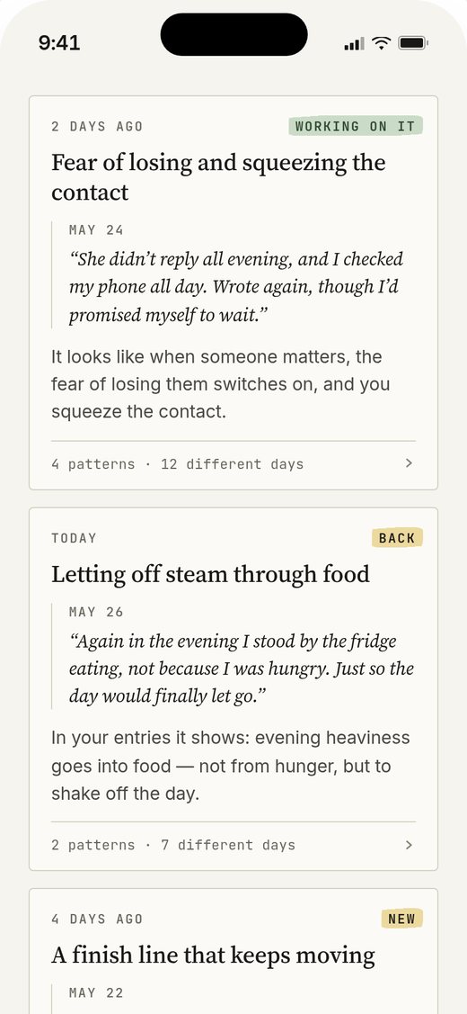 Themes: recurring patterns grouped together